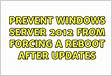 ﻿Prevent Windows Server 2012 from forcing a reboot after update
